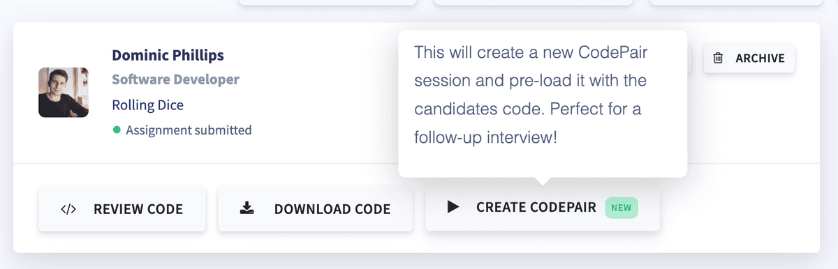 CodePair by CodeSubmit. Candidate-Friendly Live Coding Sessions.