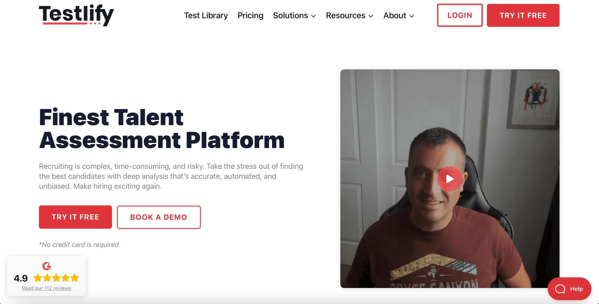 testlify homepage