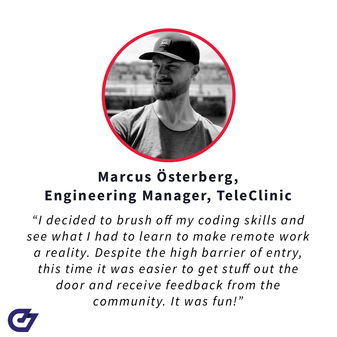 Marcus österberg, engineering manager at teleclinic, explains his motivation to dive back into coding