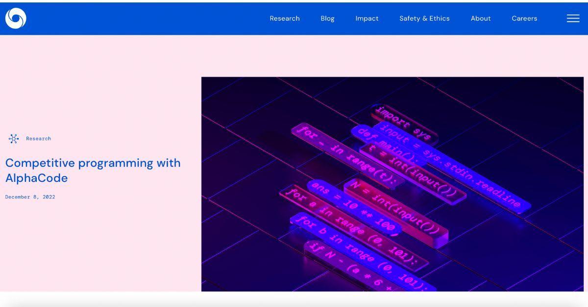 AlphaCode landing page