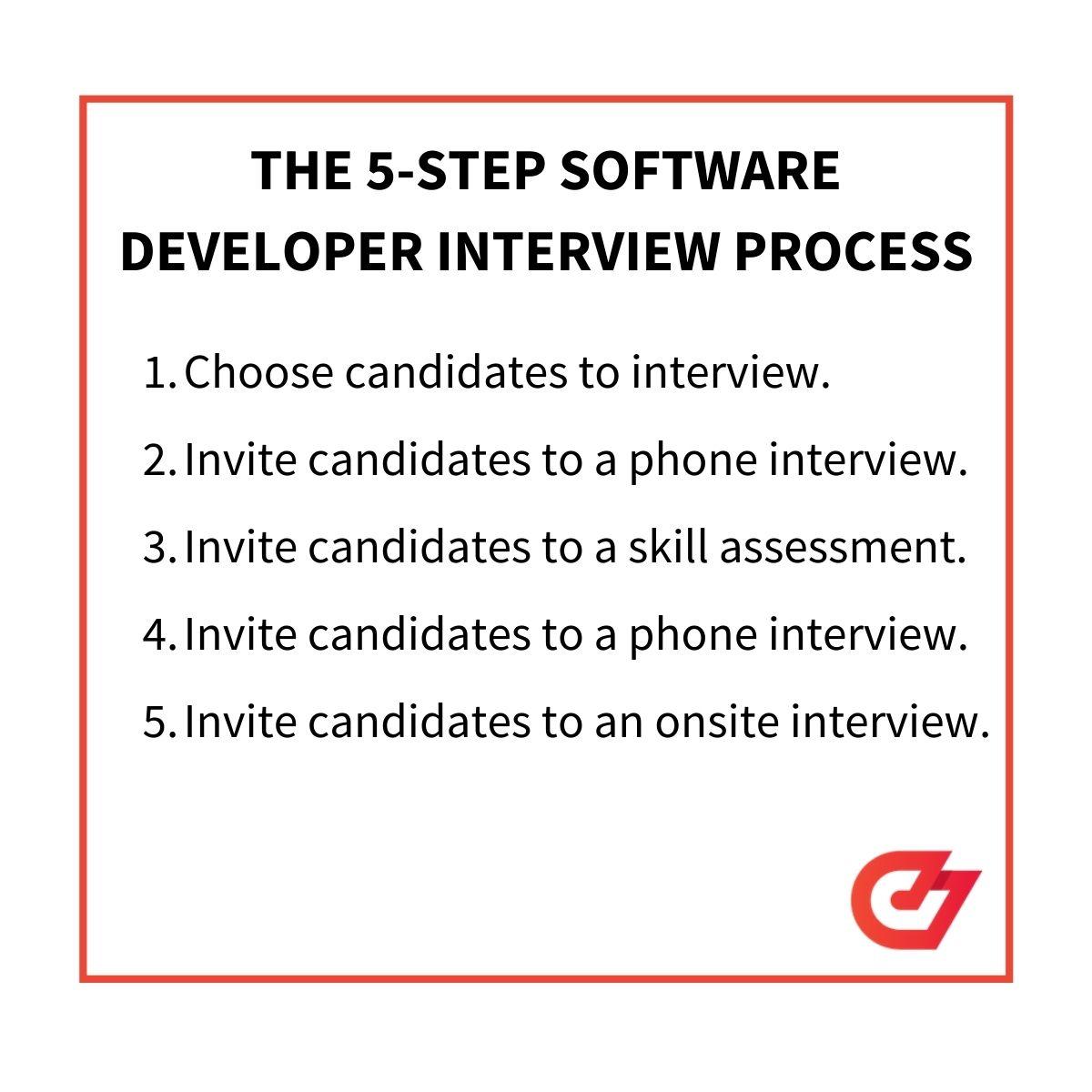 5-step developer interview process