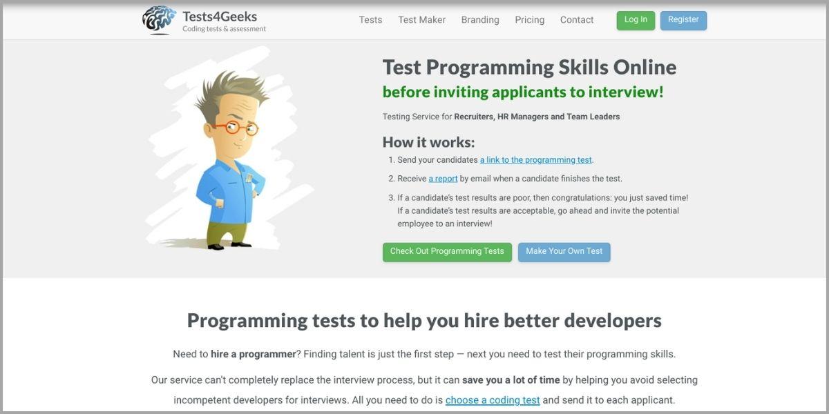 test4geeks homepage