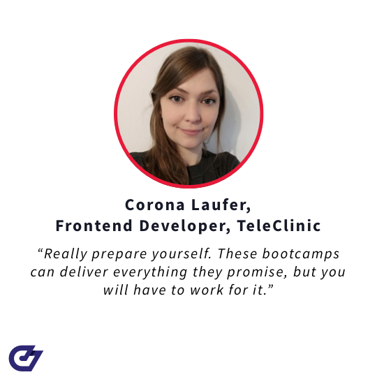 corona laufer, frontend developer at teleclinic