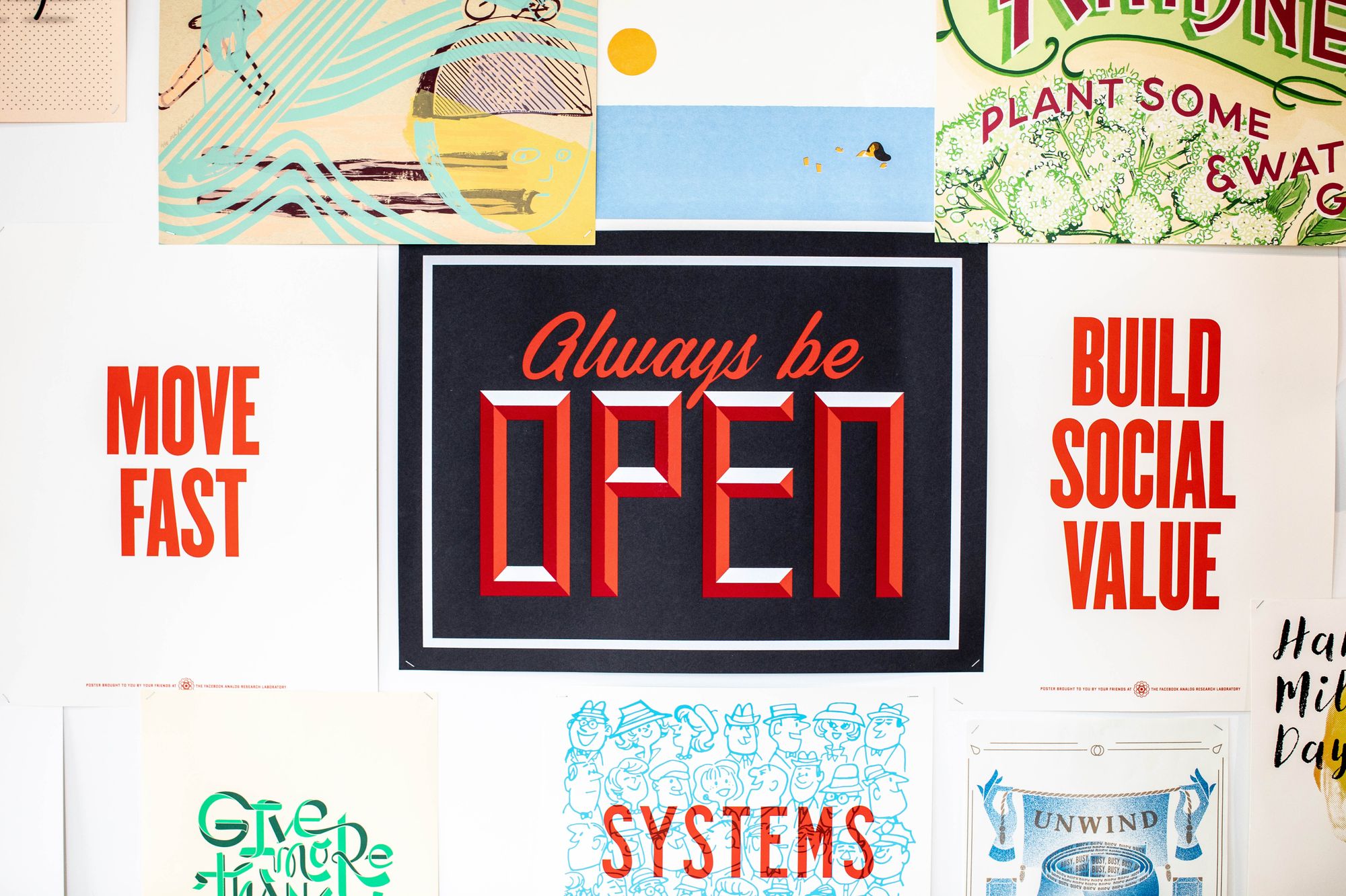 colorful signs with inspiring phrases